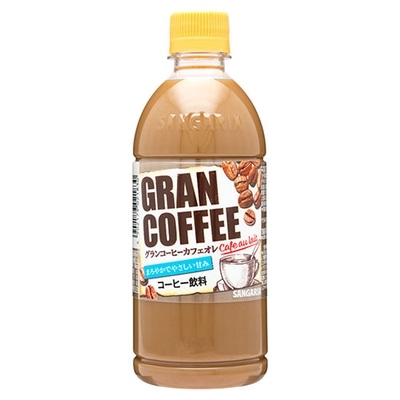 サンガリア グランコーヒー カフェオレ 500mlペットボトル×24本入×(2ケース)