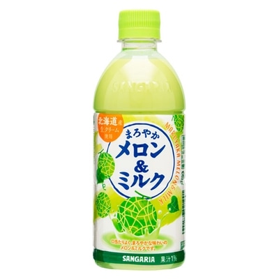 サンガリア まろやかメロン&ミルク 500mlペットボトル×24本入