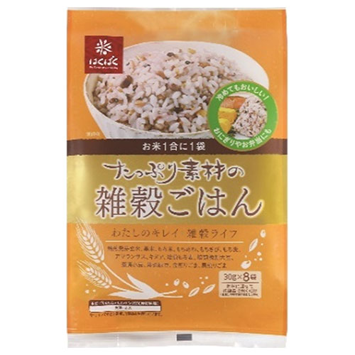 はくばく たっぷり素材の雑穀ごはん 240g(30g×8袋)×6袋入|雑穀米 雑穀
