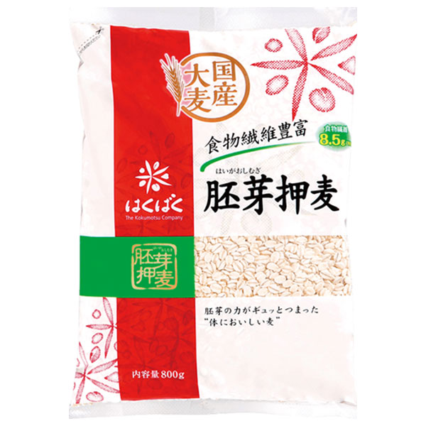 はくばく 胚芽押麦 800g×6袋入|一般食品 麦 袋