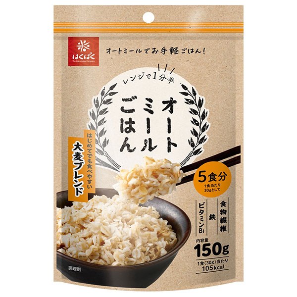はくばく オートミールごはん 大麦ブレンド 150g×8個入|一般食品 オートミール ごはん