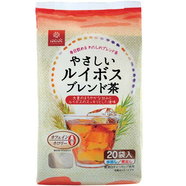 はくばく やさしいルイボスブレンド茶 160g(8g×20袋)×10袋入|むぎ茶 ティーバッグ 大麦