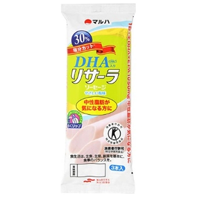 マルハニチロ DHA入り リサーラソーセージ やさしい塩味(特定保健用食品 特保) 50g×3本×10袋入