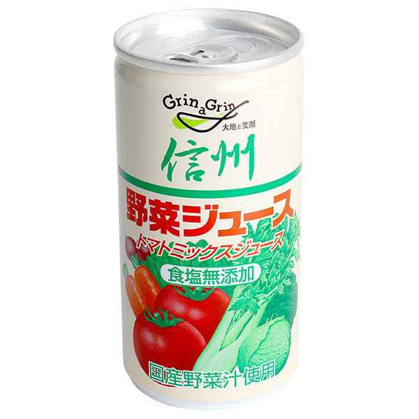 長野興農 信州 野菜ジュース 食塩無添加 190g缶×30本入|野菜 野菜ミックス 缶 野菜ジュース ベジタブル