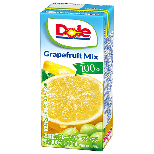 雪印メグミルク Dole(ドール) グレープフルーツミックス100% 200ml紙パック×18本入×(2ケース) メーカー 問屋直送|グレープフルーツ 果汁100% ジュース