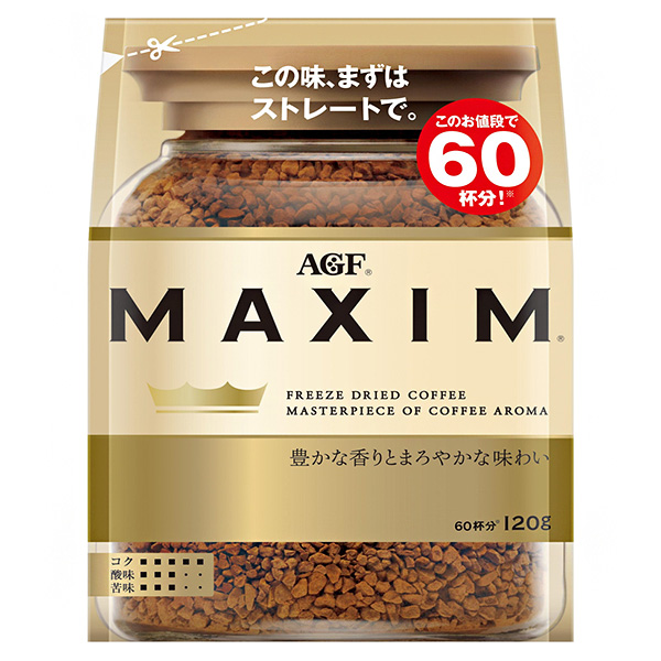 AGF マキシム 120g袋×12袋入|コーヒー インスタントコーヒー 珈琲 MAXIM