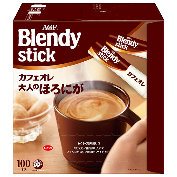 AGF ブレンディ スティック カフェオレ 大人のほろにが (8.0g×100本)×4箱入|インスタント スティック カフェオレ