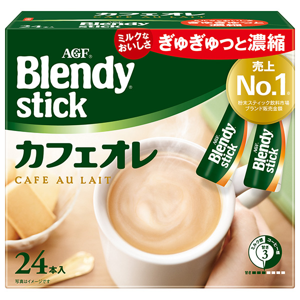 AGF ブレンディ スティック カフェオレ (8.8g×24本)×6箱入|インスタント スティック カフェオレ