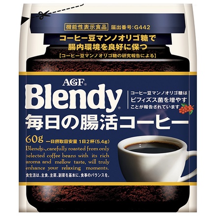 AGF ブレンディ 毎日の腸活コーヒー 60g袋×12袋入|コーヒー インスタントコーヒー 珈琲 Blendy