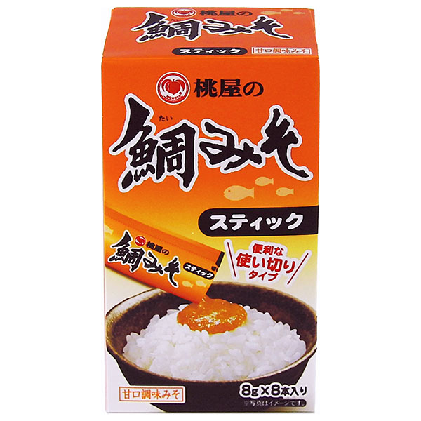 桃屋 桃屋の鯛みそ スティック 64g(8g×8P)×6個入|一般食品 調味 みそ スティック 鯛