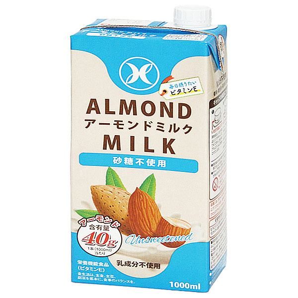 九州乳業 アーモンドミルク 砂糖不使用 1000ml紙パック×6本入|アーモンド飲料 栄養機能食品 ビタミンE 乳成分不使用