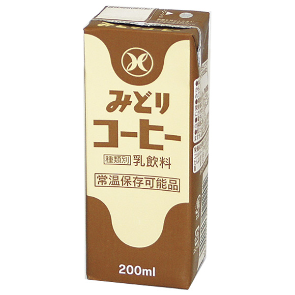 九州乳業 みどりコーヒー 200ml紙パック×24本入|豆乳 乳性飲料 乳性 乳飲料 紙パック