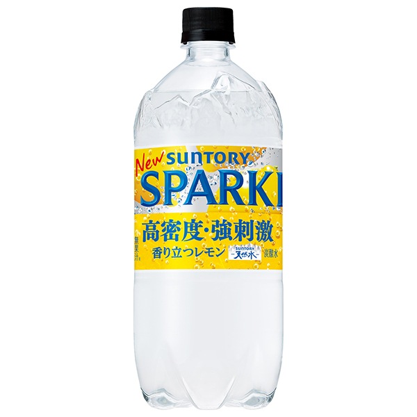 サントリー 天然水SPARKLING(スパークリング)レモン 1050mlペットボトル×12本入|スパークリングウォーター 炭酸 れもん 檸檬