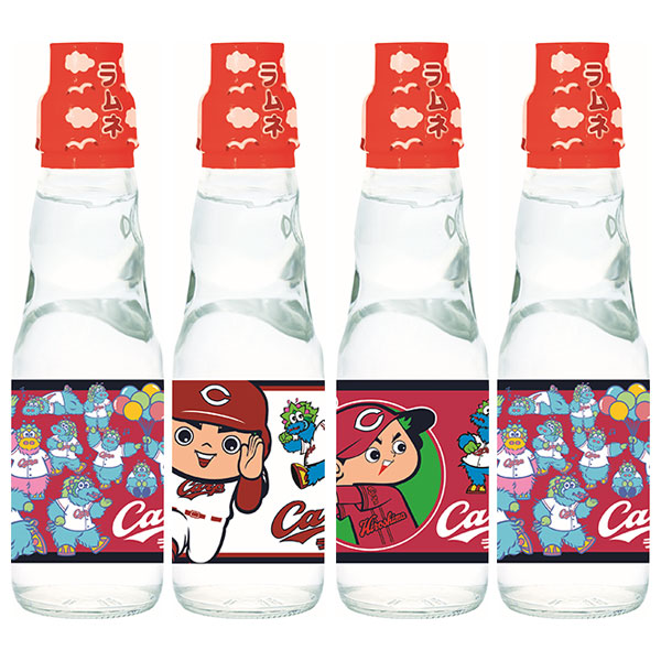 齋藤飲料工業 カープラムネ 200ml瓶×30本入|炭酸 ラムネ 瓶 炭酸水 炭酸飲料 広島カープ カープ