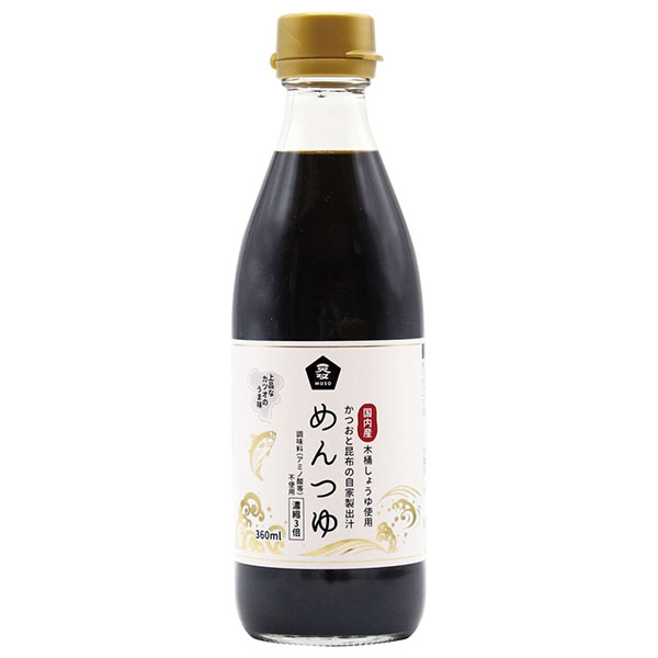 ムソー めんつゆ(国内産木桶しょうゆ使用) 360ml×20本入|調味料 めんつゆ つゆ 希釈用