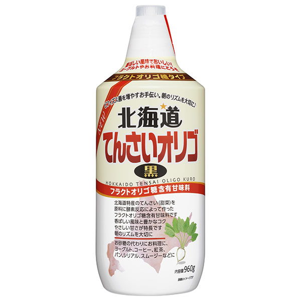 加藤美蜂園 北海道てんさいオリゴ(黒) 960g×8本入|嗜好品 シロップ 甘味料 ラフィノース オリゴ糖分