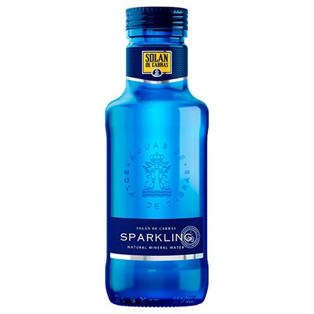 スリーボンド SOLAN DE CABRAS(ソラン デ カブラス) スパークリング 330ml瓶×24本入|炭酸水 中硬水 ブルーボトル スペイン カルシウム マグネシウム