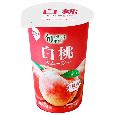 スジャータ 旬を感じる果実 白桃スムージー 200g×12本入 チルド 冷蔵品|白桃 冷蔵 チルド 果肉 ピーチ スムージー デザート