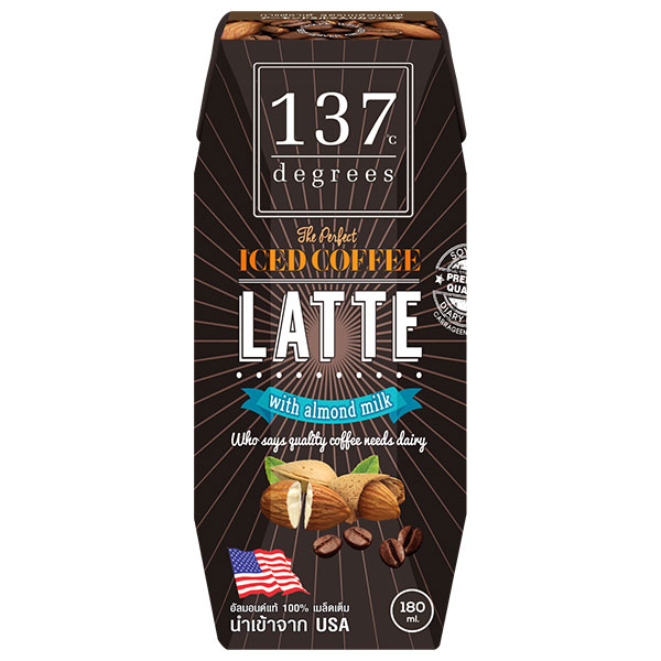 HARUNA(ハルナ) 137ディグリーズ アーモンドミルク ラテ 180ml紙パック×36本入|アーモンドミルク 紙パック アー乳 ラテ