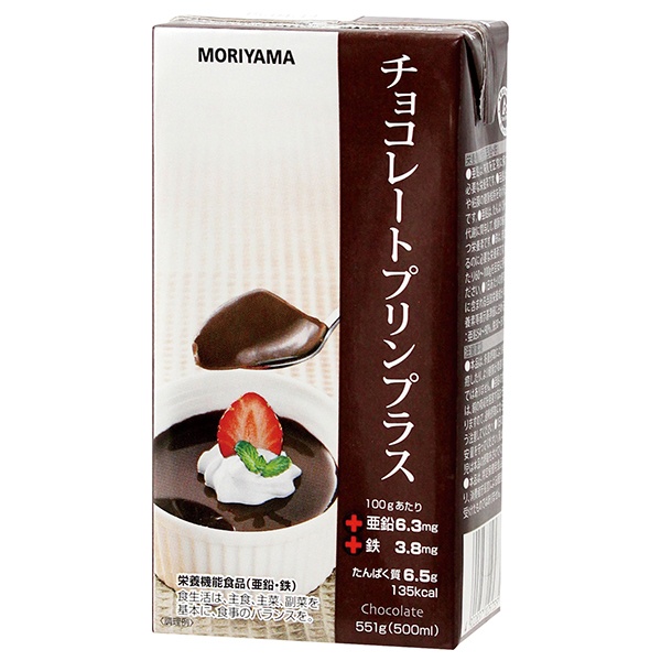 守山乳業 MORIYAMA チョコレートプリンプラス 551g紙パック×12本入|プリン デザート スイーツ