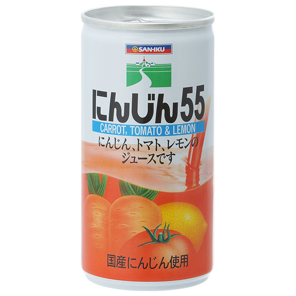 三育フーズ にんじん55 食塩無添加 190g缶×30本入|野菜 ミックス 缶