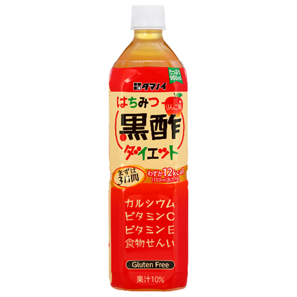 タマノイ酢 はちみつ黒酢ダイエット 900mlペットボトル×12本入|黒酢 酢飲料 飲む酢 リンゴ りんご タマノイ酢 はちみつ黒酢サワー タマノイ 無添加 林檎酢