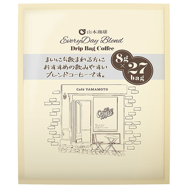 山本珈琲 エブリデイブレンド ドリップバッグ (8g×27P)×6袋入|レギュラーコーヒー 珈琲 ブレンドコーヒー ドリップ
