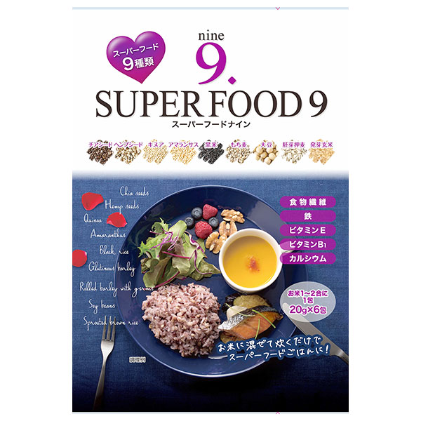 種商 スーパーフード9 (20g×6)×12袋入|一般食品 雑穀 袋 食物繊維 炊飯用 無洗 1~2合 混ぜて炊くだけ