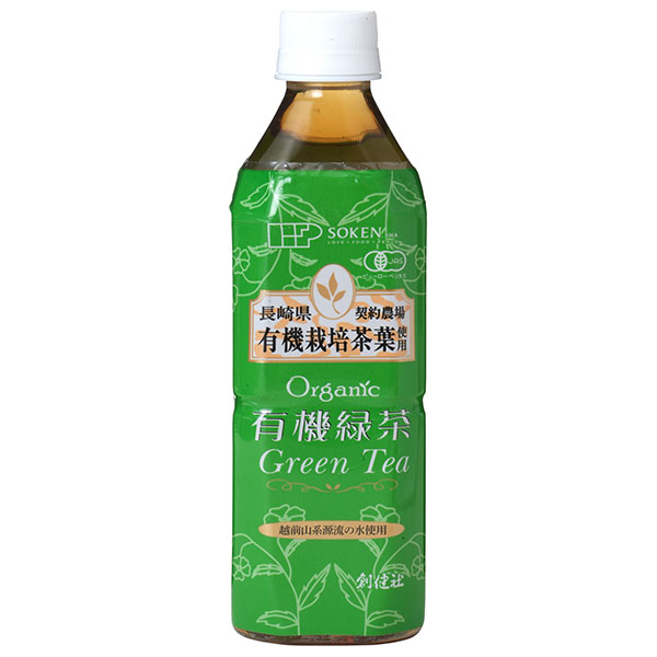 創健社 有機緑茶 500mlペットボトル×24本入|茶飲料 緑茶 有機緑茶