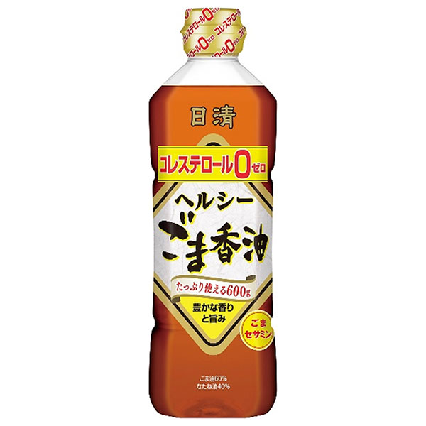 日清オイリオ 日清ヘルシーごま香油 600gペットボトル×10本入|ごま油 調味料 食用油 コレステロール0 PET