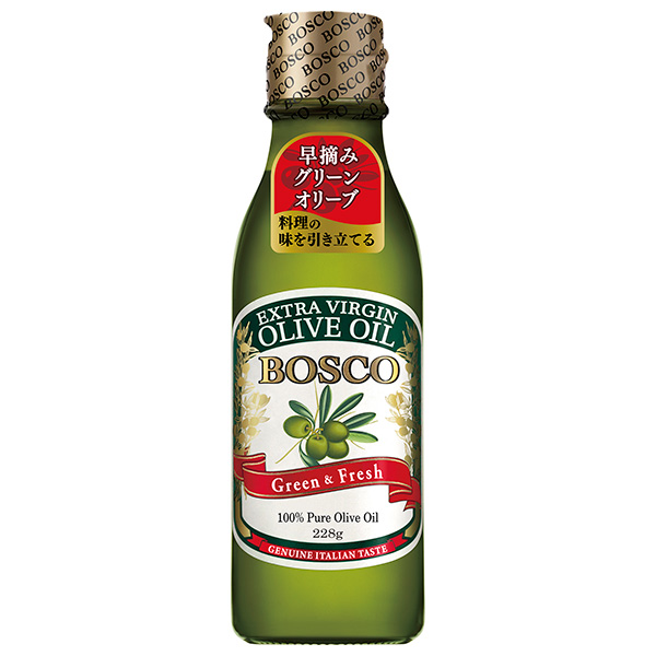 日清オイリオ BOSCO(ボスコ) エキストラバージンオリーブオイル 228g瓶×12本入|オリーブオイル 調味料 食用油 エキストラバージン