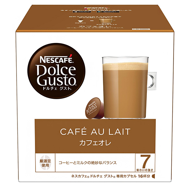 ネスレ日本 ネスカフェ ドルチェ グスト 専用カプセル カフェオレ 16個(16杯分)×3箱入|Dolce Gusto コーヒー カフェオレ