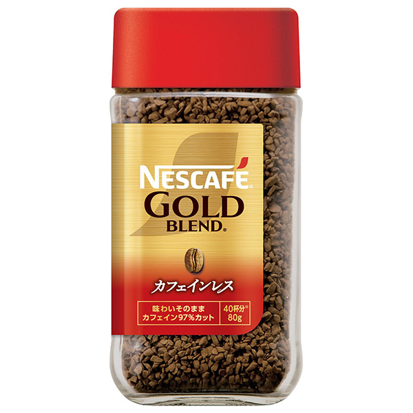 ネスレ日本 ネスカフェ ゴールドブレンド カフェインレス 80g瓶×24本入|コーヒー 無糖 珈琲 インスタントコーヒー カフェインレス