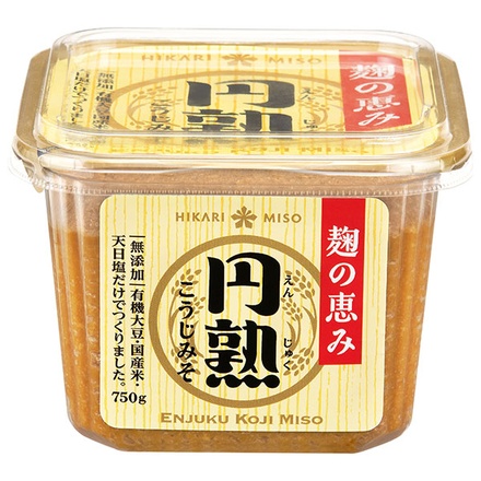 ひかり味噌 円熟 こうじみそ 750g×8個入|調味料 味噌 みそ 無添加 麹