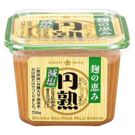 ひかり味噌 円熟 こうじみそ 減塩 750g×8個入|調味料 味噌 みそ 無添加 麹