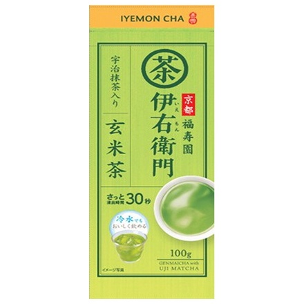 宇治の露製茶 伊右衛門 抹茶入り玄米茶 100g×12袋入|宇治の露 伊右衛門 抹茶入り玄米茶 茶葉 おいしい 淹れ方 水出し 口コミ 定番