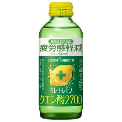 ポッカサッポロ キレートレモン クエン酸2700(機能性表示食品) 155ml瓶×24本入