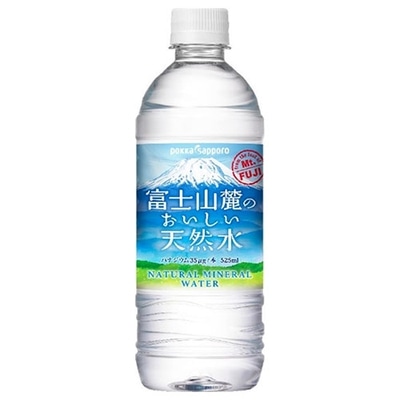 ポッカサッポロ 富士山麓のおいしい天然水 525mlペットボトル×24本入