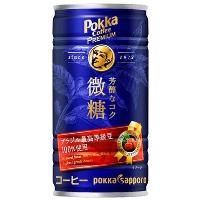 ポッカサッポロ ポッカコーヒープレミアム 微糖 185g缶×30本入