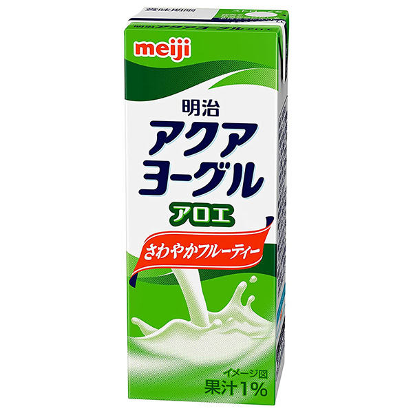 明治 アクアヨーグル アロエ 200ml紙パック×24本入×(2ケース) メーカー 問屋直送|乳性 紙パック アロエ フルーツ