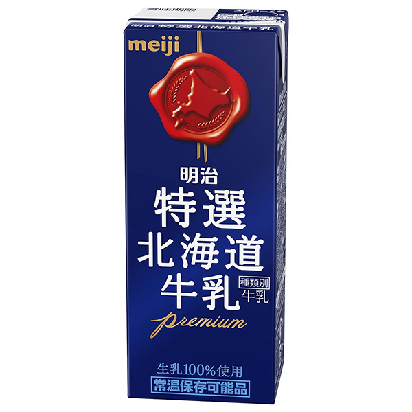 明治 特選 北海道牛乳 200ml紙パック×24本入 メーカー 問屋直送|牛乳 ミルク 北海道