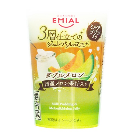 EMIAL 安曇野食品工房 3層仕立てのジュレパルフェ ダブルメロン 190g×8個入 チルド 冷蔵品|ゼリー スイーツ デザート フルーツゼリー