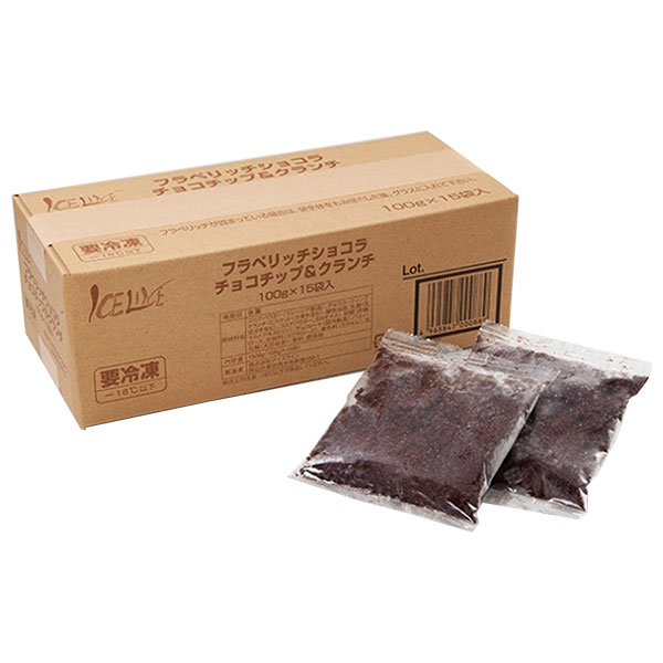 アイスライン フラペリッチショコラ チョコチップ&クランチ (100g×15袋)×1袋入 冷凍商品|冷凍食品 ショコラ チョコチップ クランチ