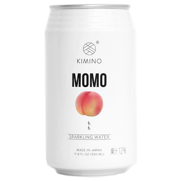 KIMINO DRINKS ももスパークリングウォーター 350ml缶×24本入|スパークリング ジュース フルーツ 果物