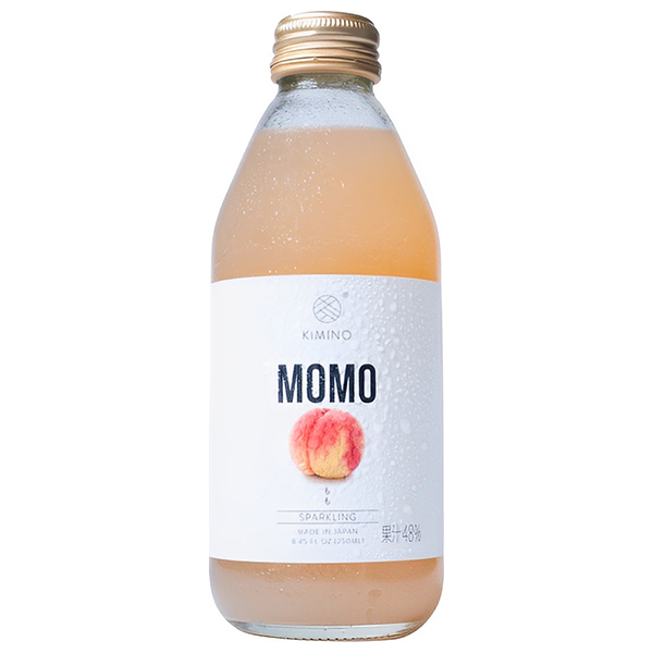 KIMINO DRINKS ももスパークリングジュース 250ml瓶×24本入|スパークリング ジュース フルーツ 果物