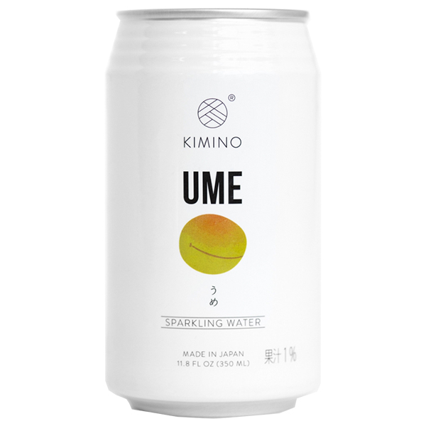 KIMINO DRINKS うめスパークリングウォーター 350ml缶×24本入|スパークリング ジュース フルーツ 果物