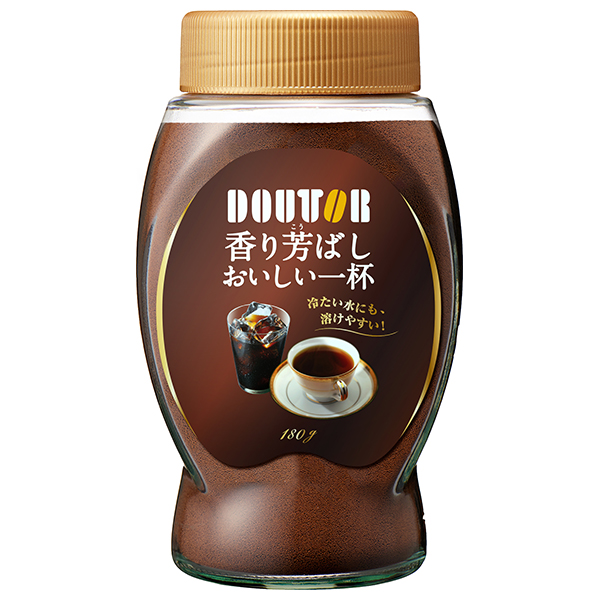 ドトールコーヒー 香り芳ばし おいしい一杯 180g瓶×12本入|嗜好品 インスタントコーヒー 珈琲 瓶