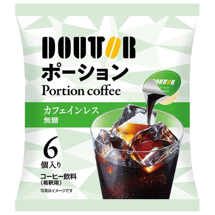 ドトールコーヒー ポーション (カフェインレス) (11g×6)×24袋入|コーヒー 珈琲 ポーション カフェインレス