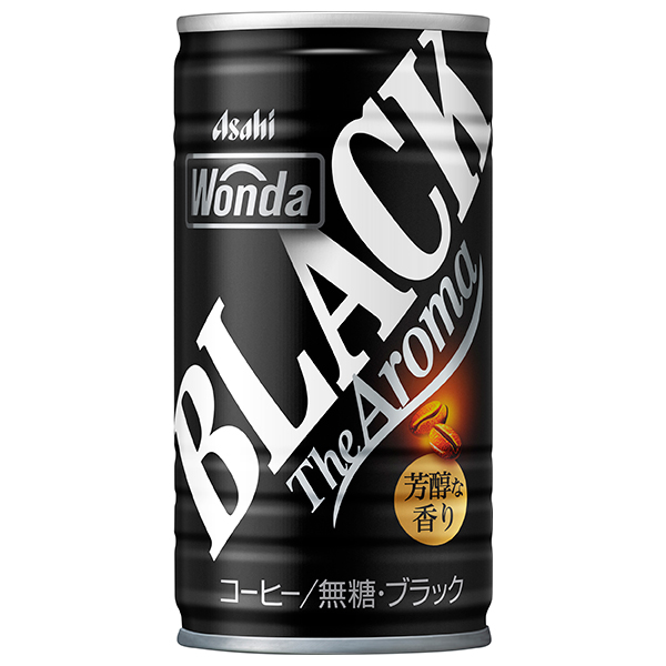 アサヒ飲料 WONDA(ワンダ) ブラック ザ アロマ 185g缶×30本入|缶コーヒー コーヒー 珈琲 無糖