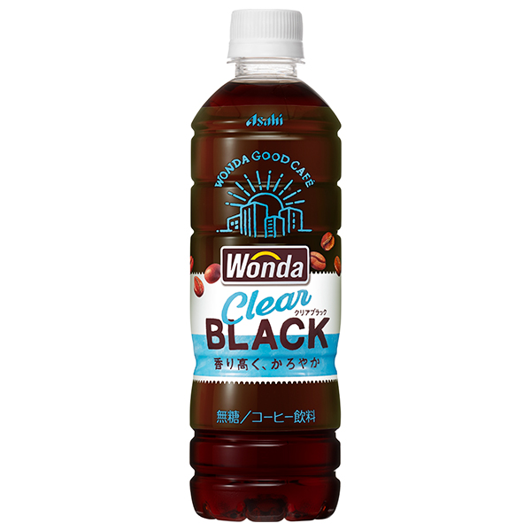アサヒ飲料 WONDA(ワンダ) クリアブラック 500mlペットボトル×24本入|コーヒー 珈琲 ブラック 無糖 PET